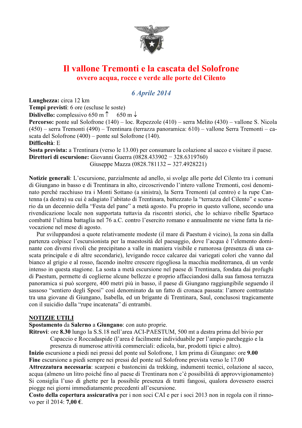 Il Vallone Tremonti E La Cascata Del Solofrone Ovvero Acqua, Rocce E Verde Alle Porte Del Cilento