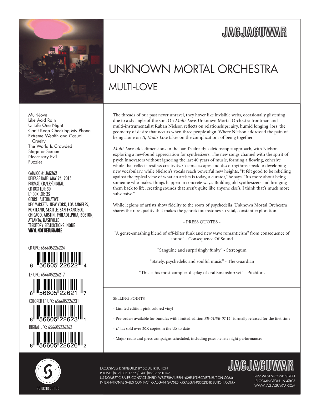 Unknown Mortal Orchestra Multi-Love