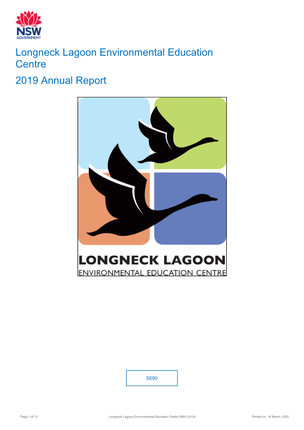 2019 Longneck Lagoon Environmental Education Centre