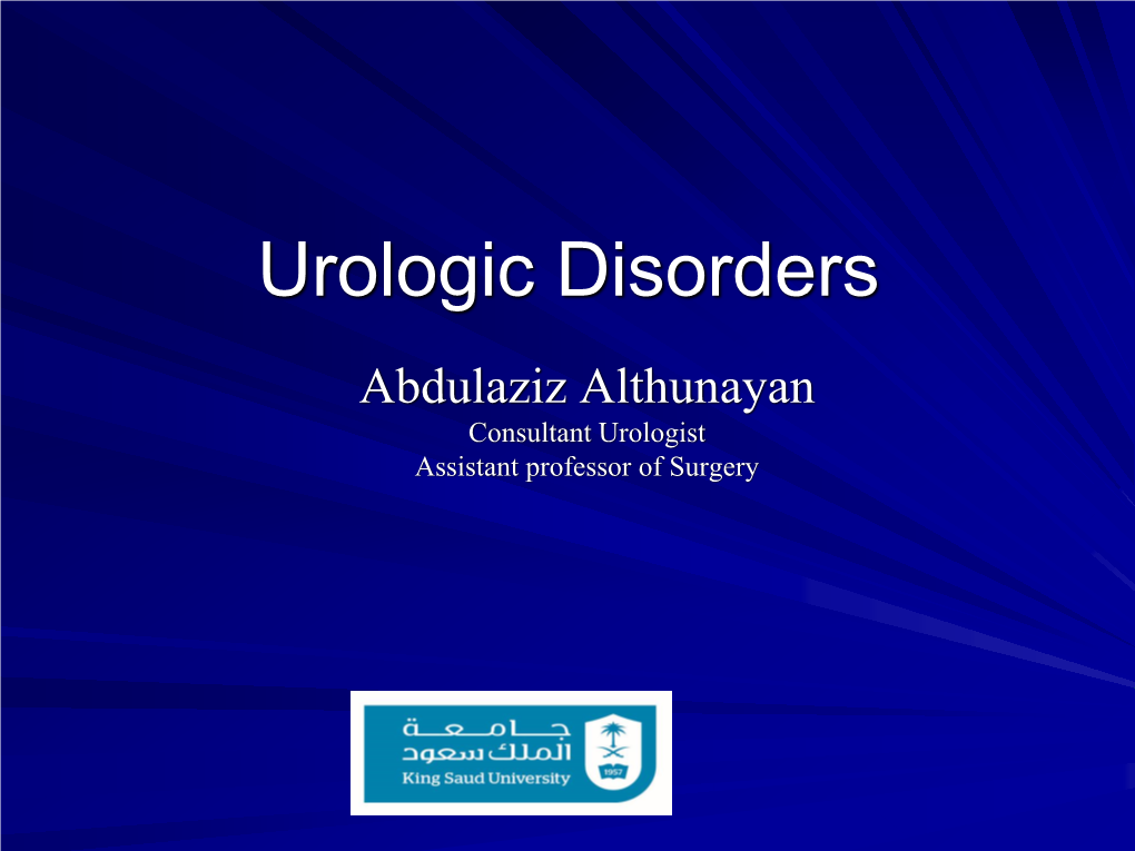 Urologic Disorders