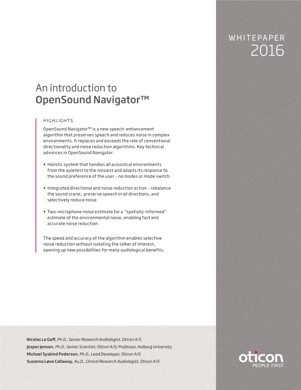 An Introduction to Opensound Navigator™