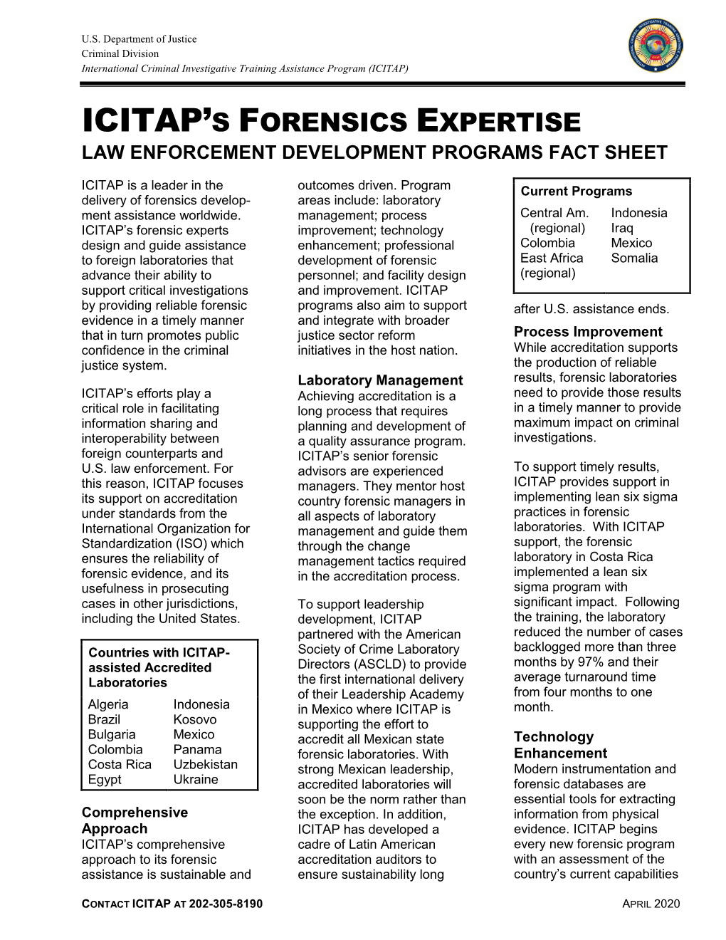 ICITAP's IT & Border Security Systems Expertise