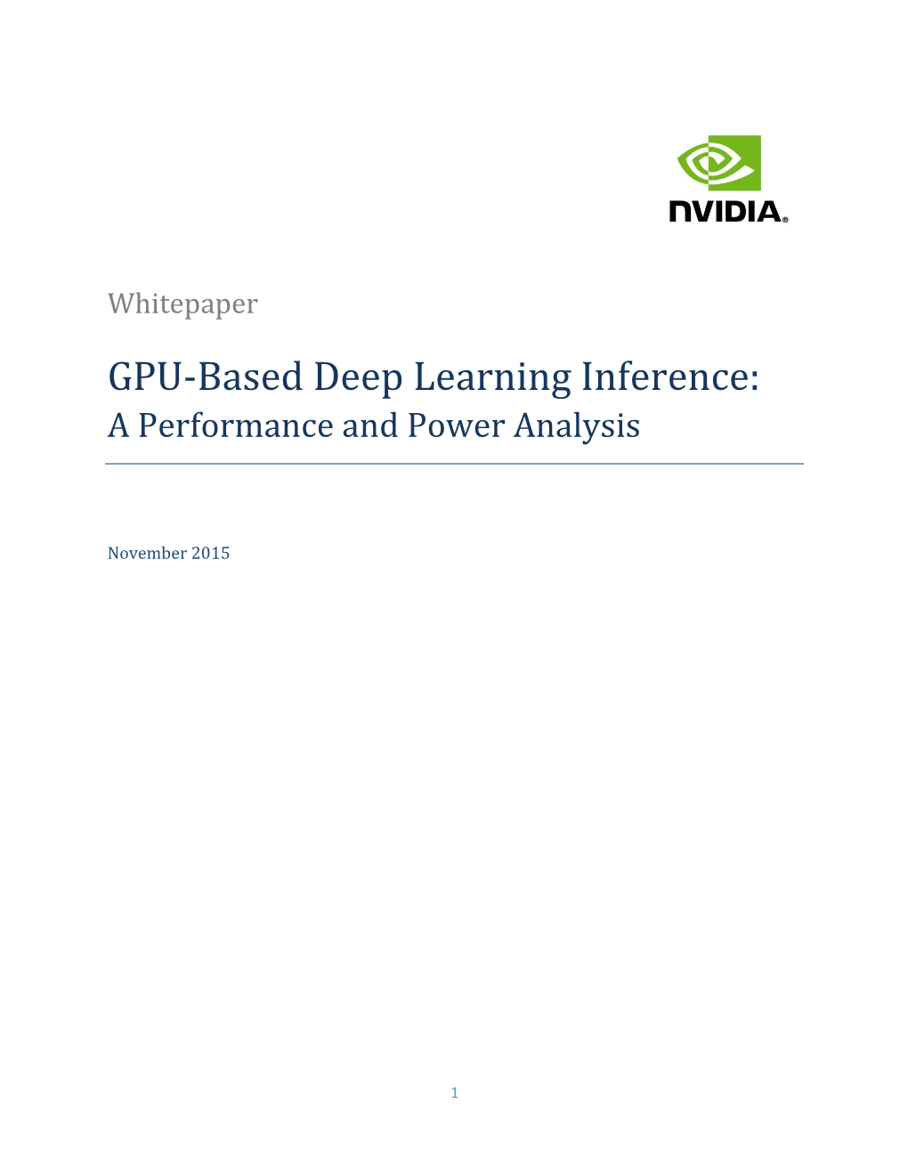 GPU-Based Deep Learning Inference