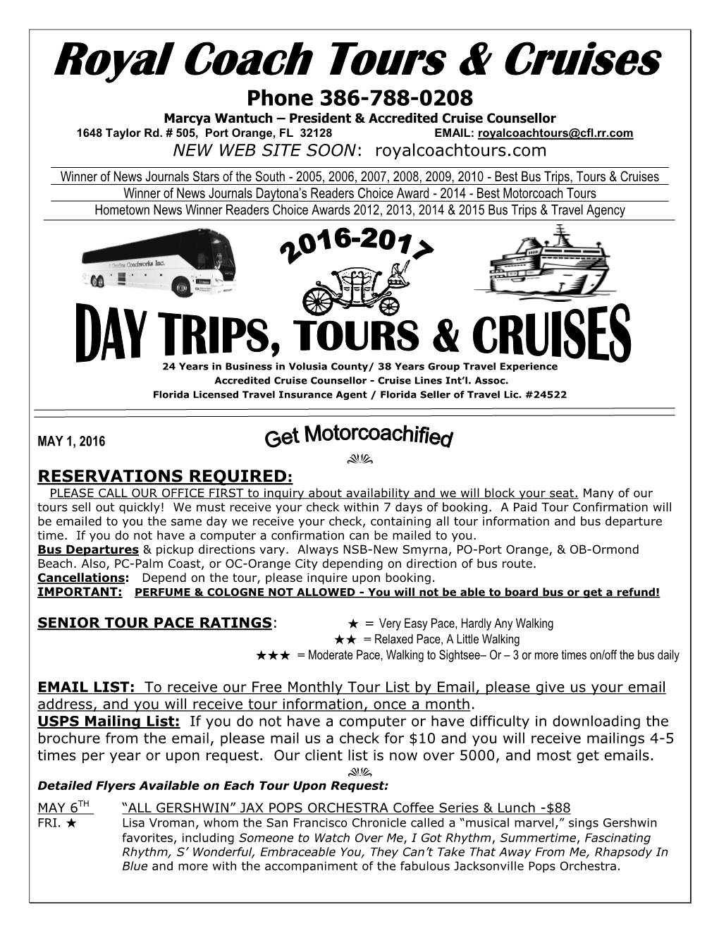 Royal Coach Tours & Cruises