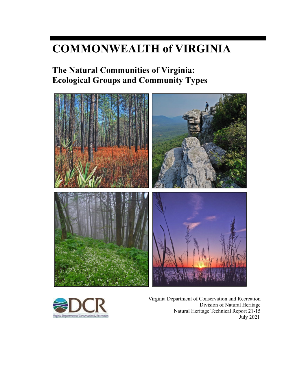 Natural Communities of Virginia: Ecological Groups and Community Types