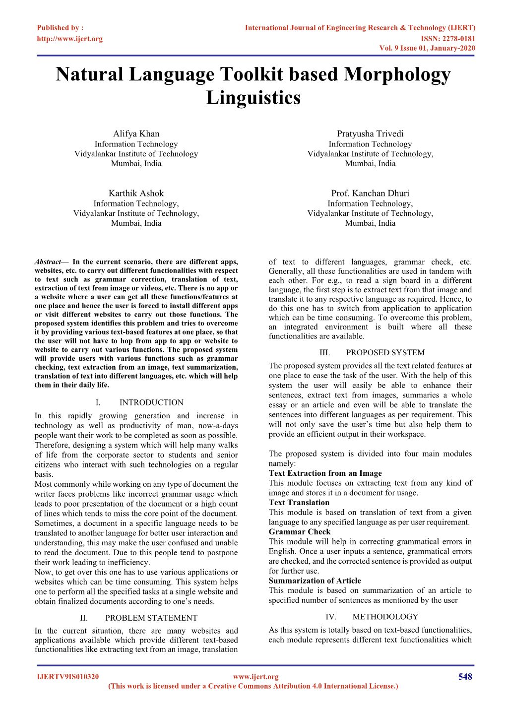 Natural Language Toolkit Based Morphology Linguistics