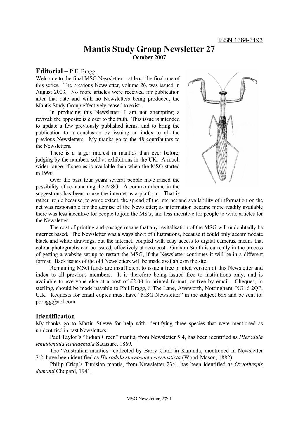 MSG NL 27 (October 2007).Pdf