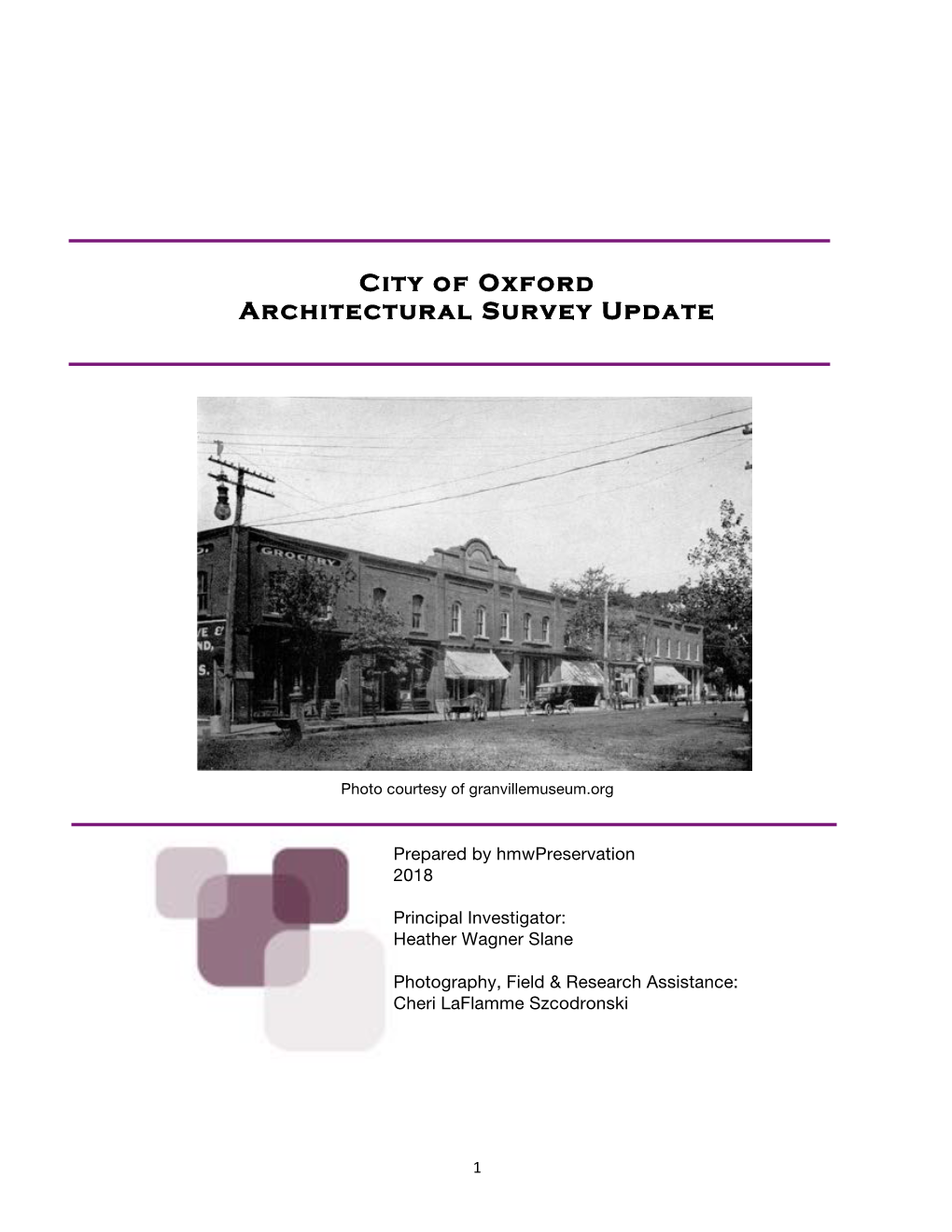 City of Oxford Architectural Survey Update