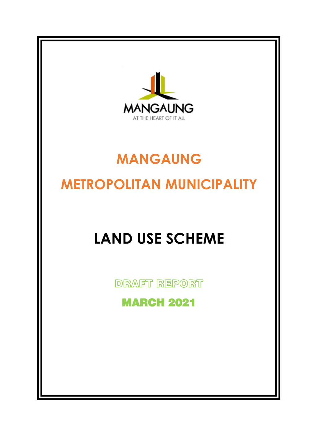 Land Use Scheme DRAFT Report March 2021