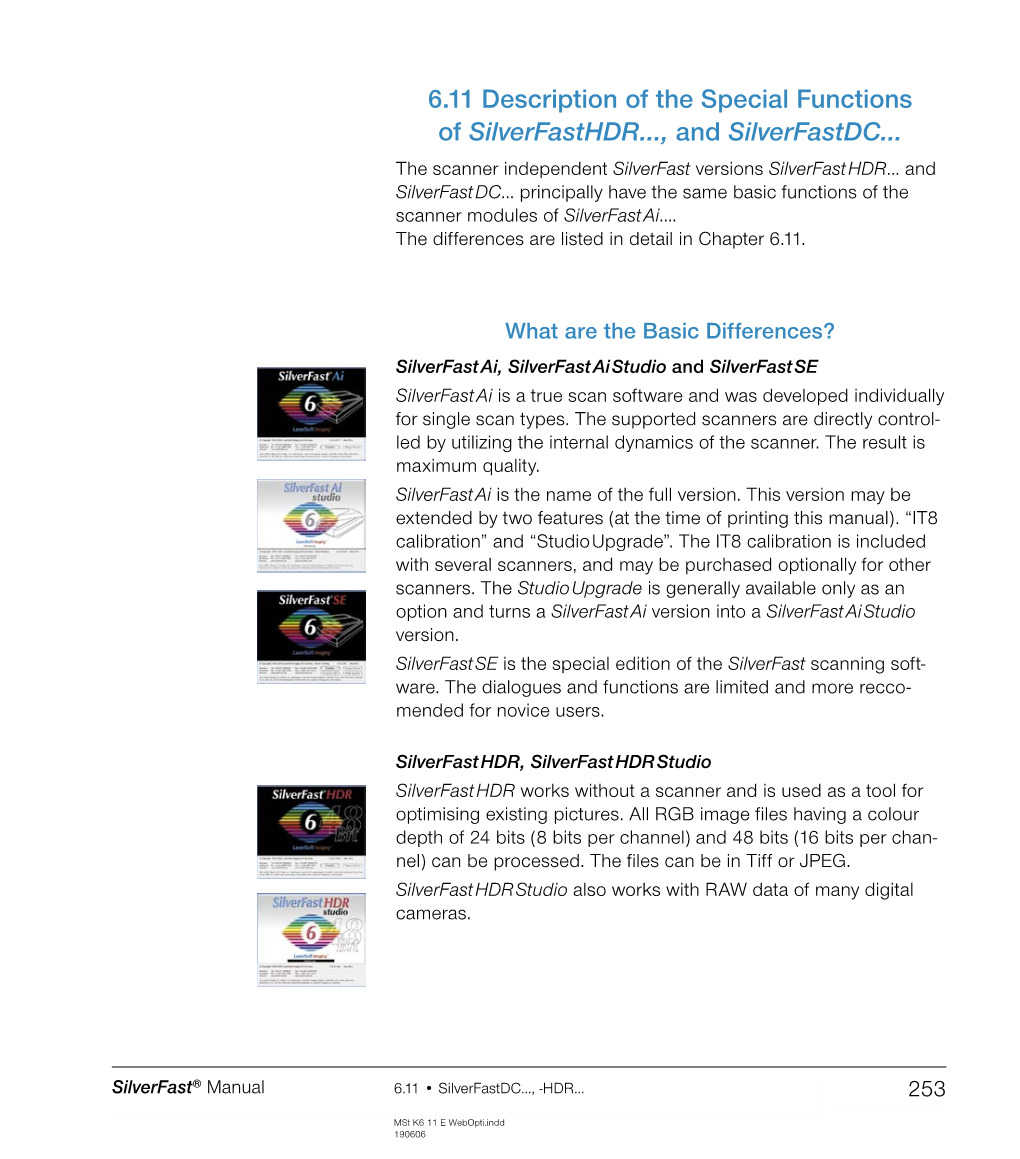 6.11 Description of the Special Functions of Silverfasthdr…