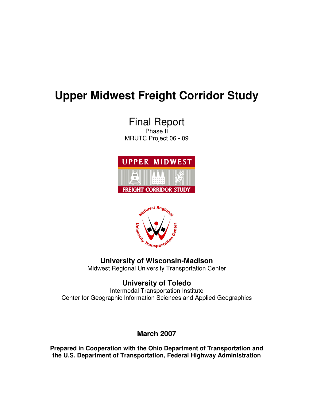 Upper Midwest Freight Corridor Study