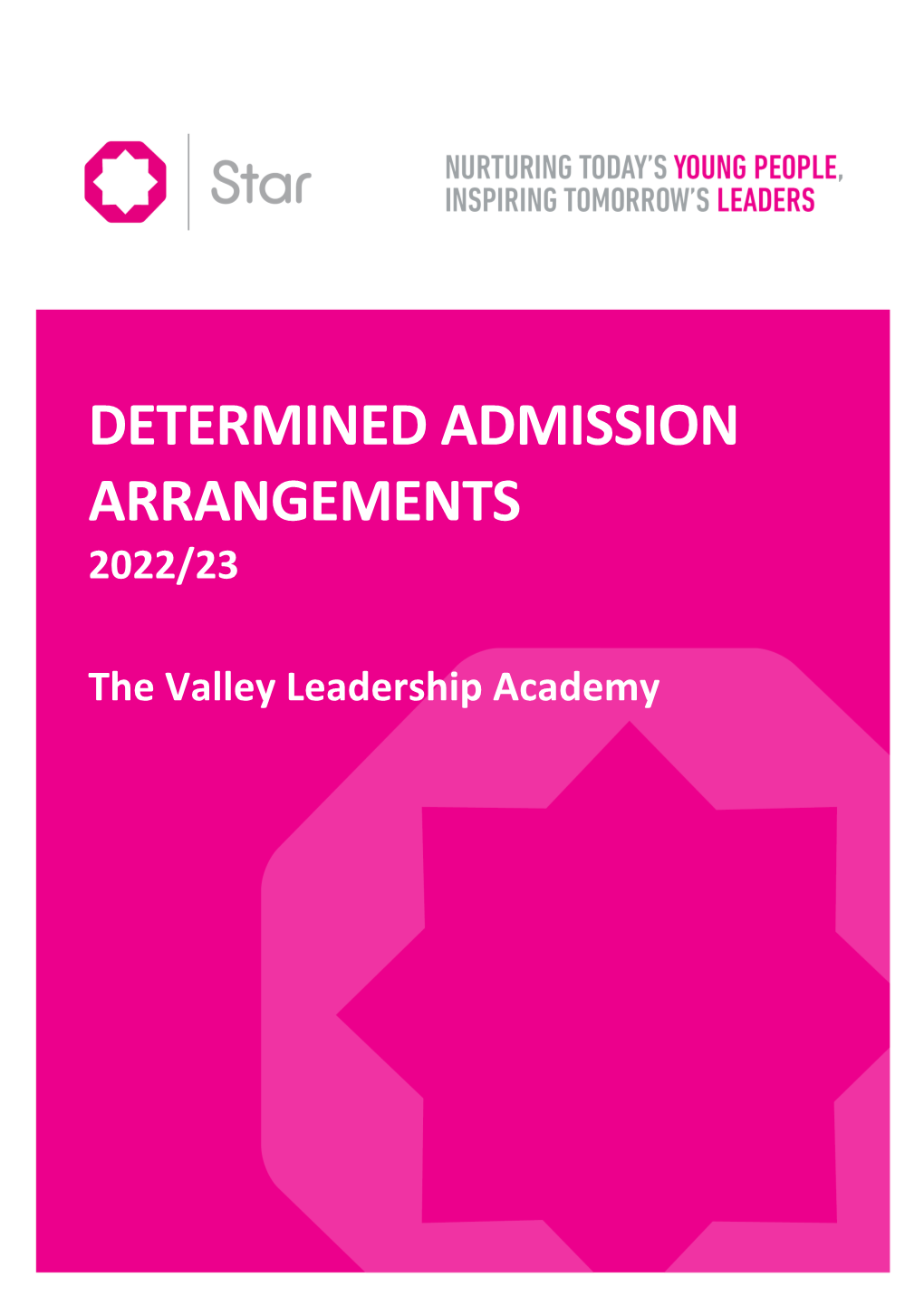 Determined Admission Arrangements 2022/23