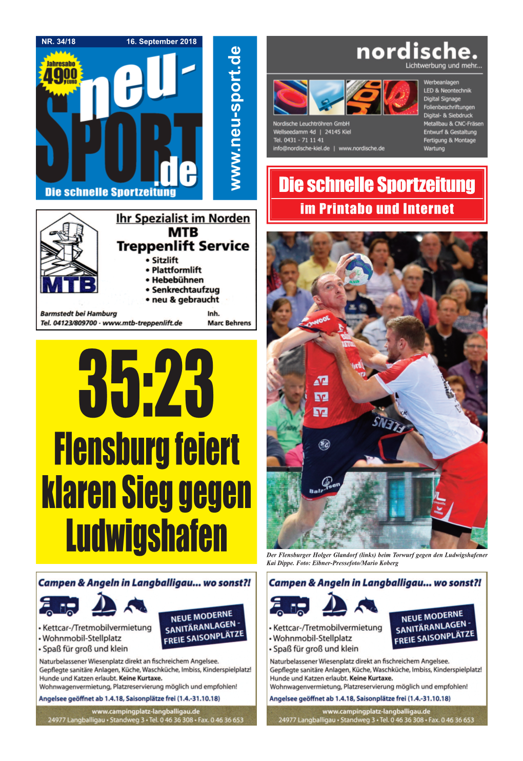 Online-Sportzeitung Für Den Norden 34 18