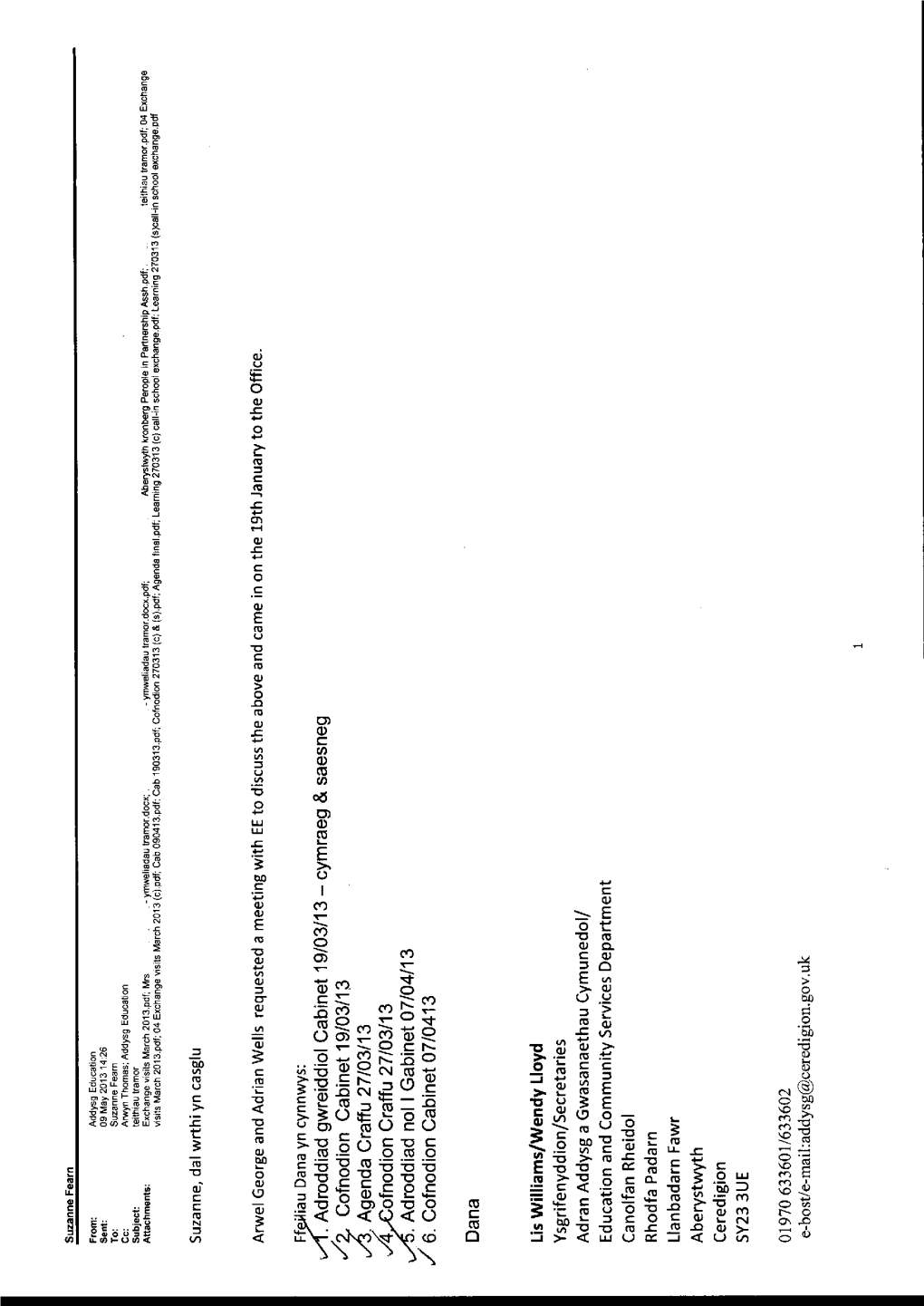 Attachments: Exchange Visits March 2013.Pd1; Mrs - Ymwelle0au Vartnctlocx;