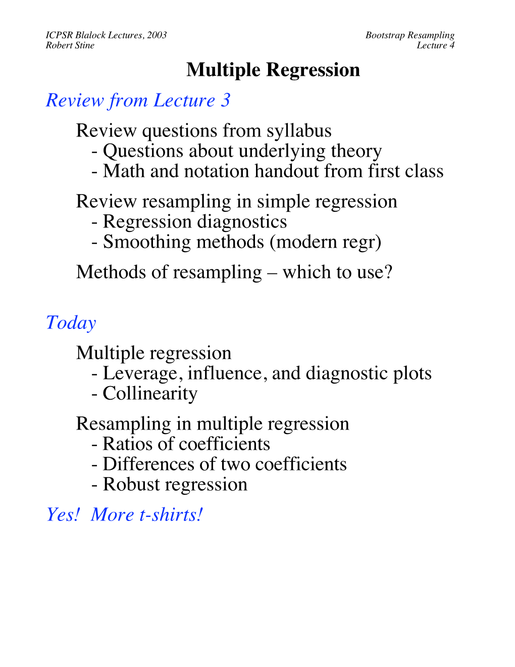 Multiple Regression