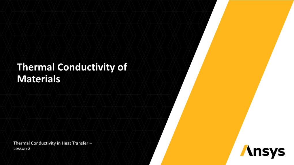 Thermal Conductivity of Materials