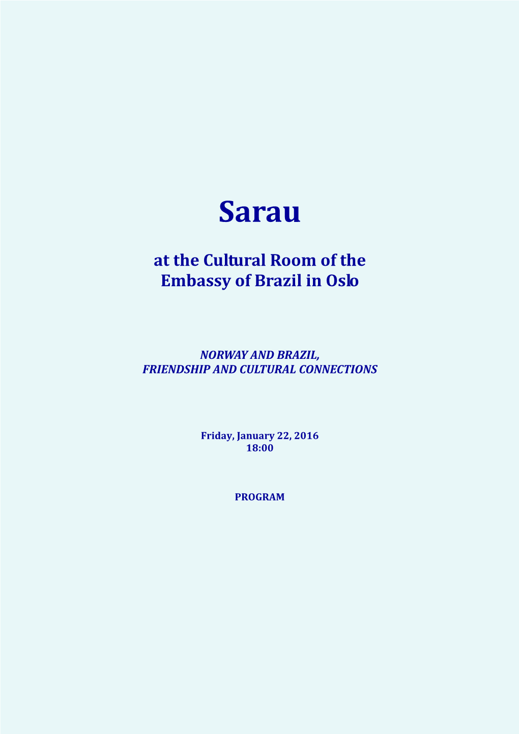 Sarau Progrma