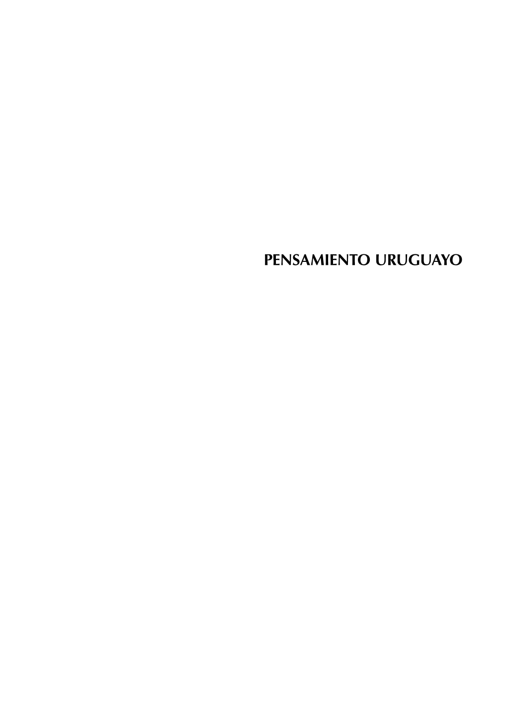 PENSAMIENTO URUGUAYO Yamandú Acosta