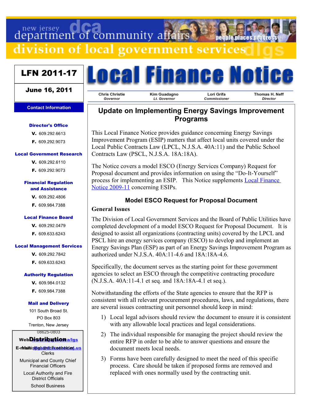 Local Finance Notice 2011-1(R) January 12, 2011 Page 1