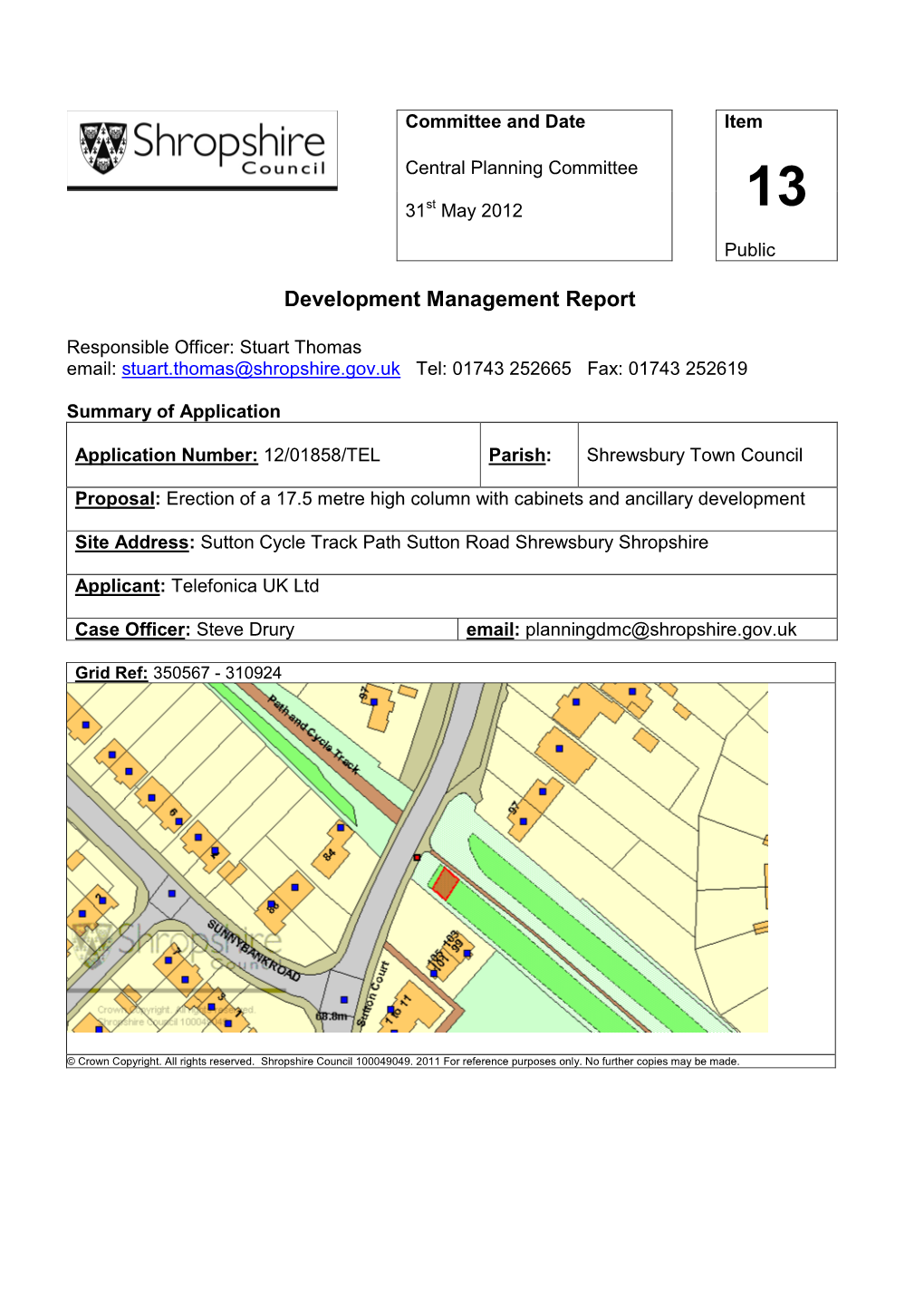 13 Sutton Cycle Track Path Sutton Road Shrewsbury.Pdf