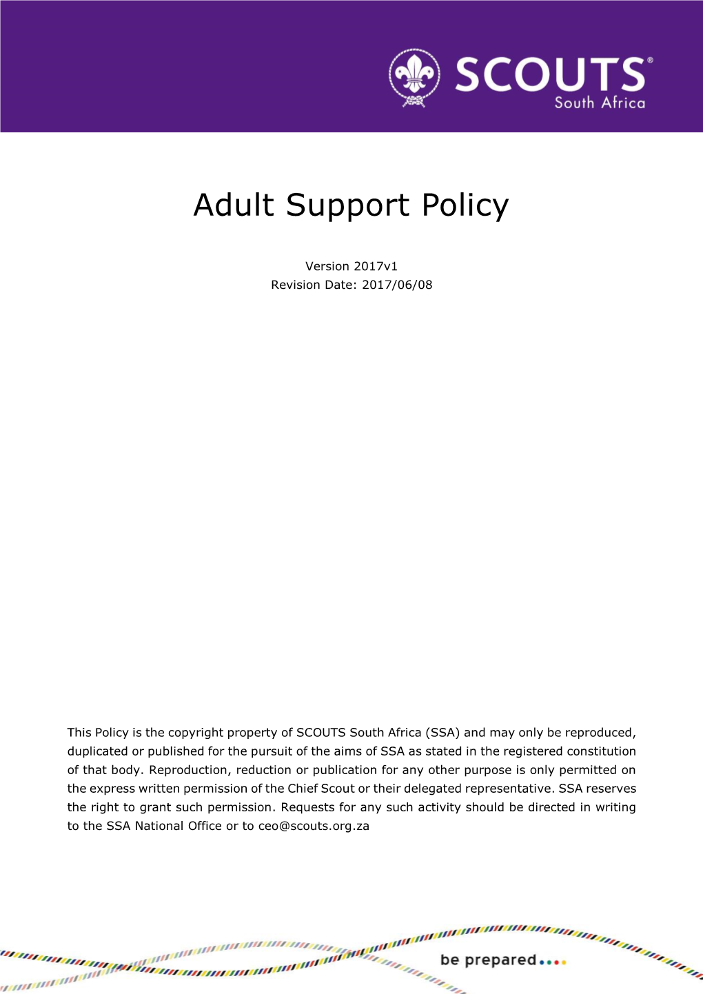 Adult Support Policy
