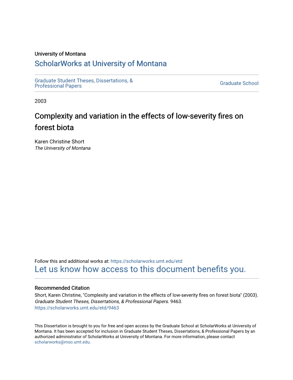 Complexity and Variation in the Effects of Low-Severity Fires on Forest Biota