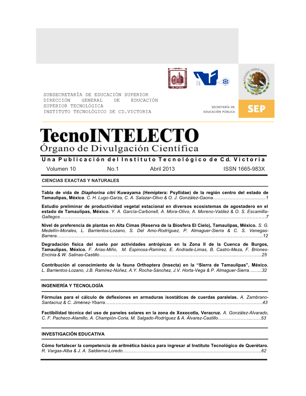 Instituto Tecnológico De Cd. Victoria División De Estudios De Posgrado E Investigación