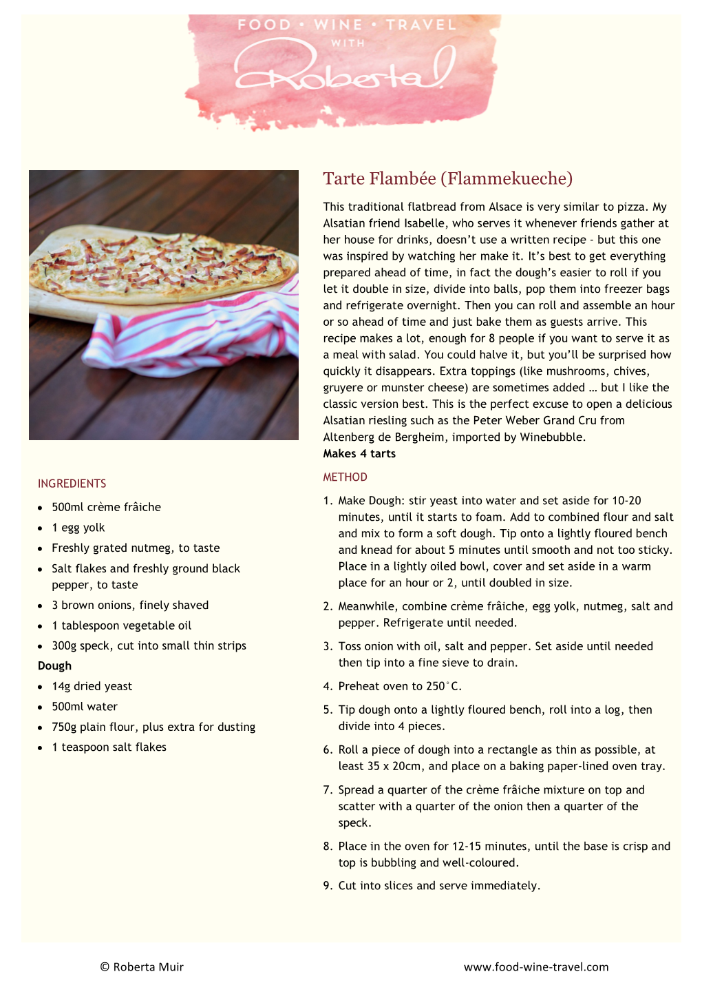 Tarte Flambée (Flammekueche)