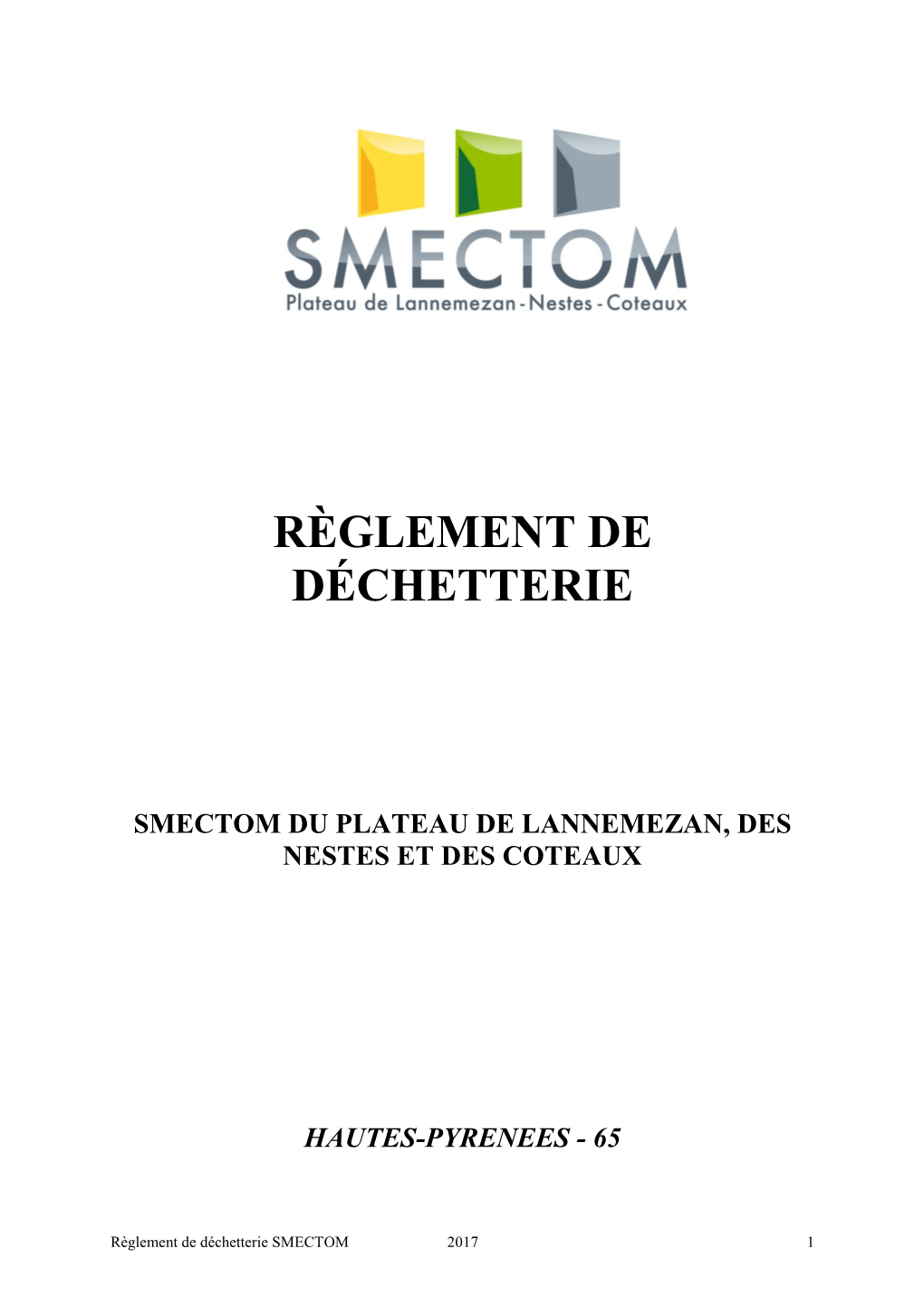 Règlement De Déchetterie