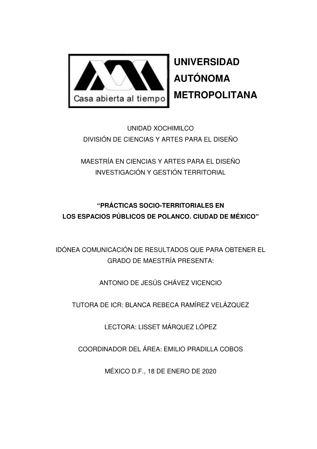 Repositorio Institucional De UAM-Xochimilco