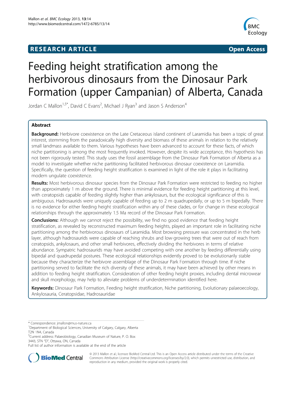 Feeding Height Stratification Among the Herbivorous