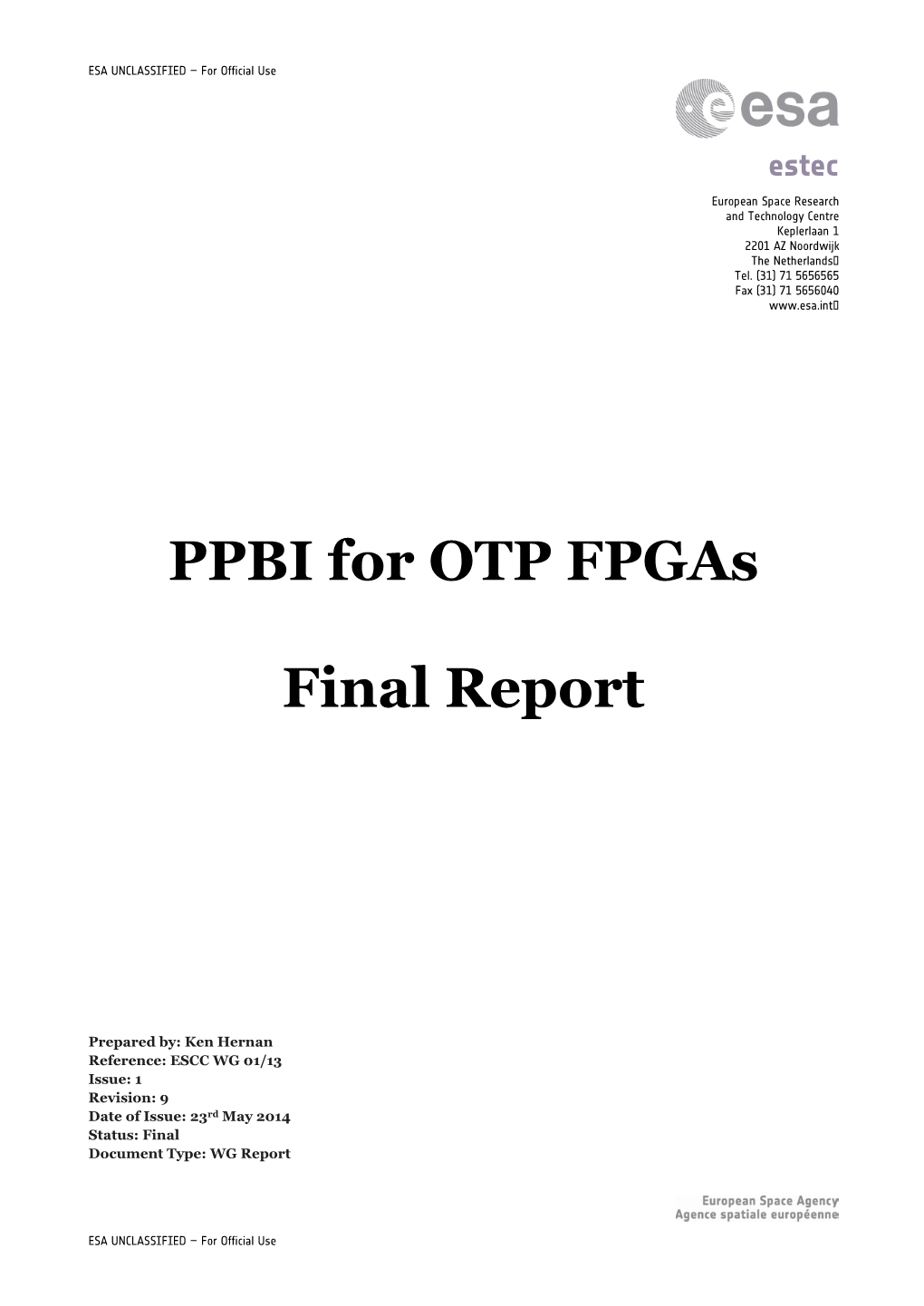 PPBI for OTP Fpgas Final Report