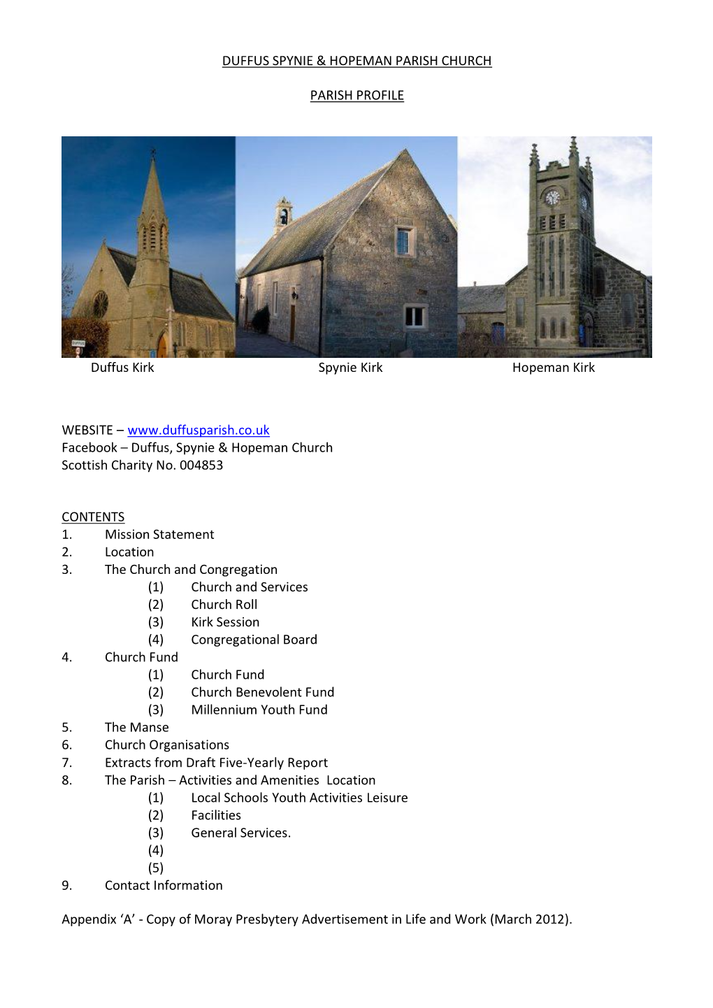 Duffus, Spynie & Hopeman Parish Churches