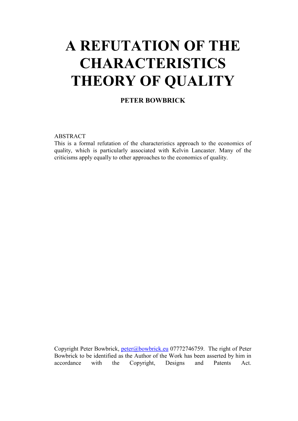 Refuting Lancaster's Characteristics Theory.Pdf