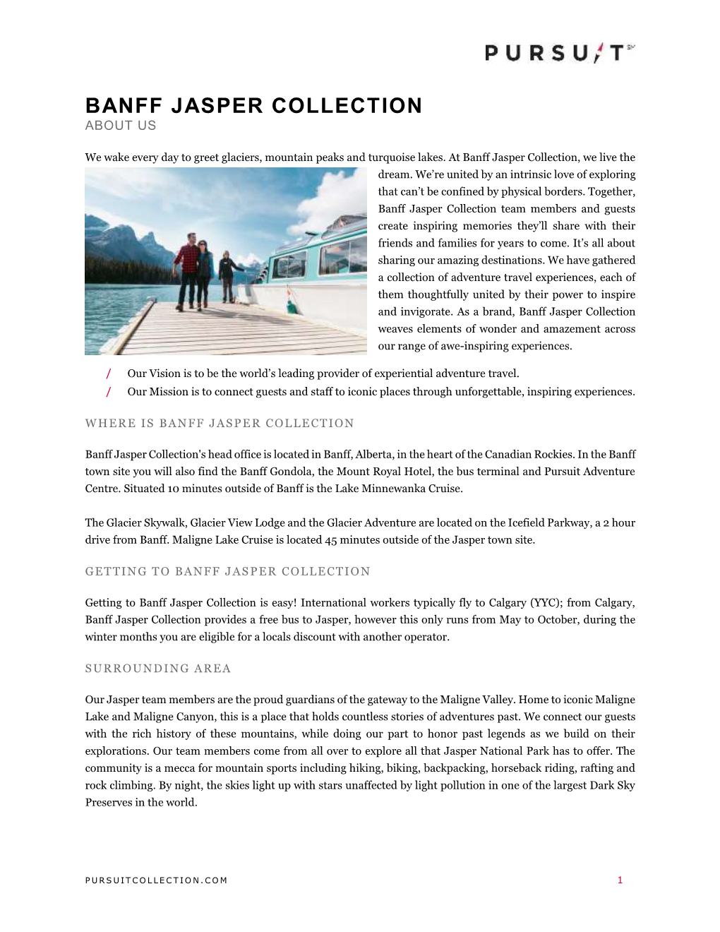 Banff Jasper Collection About Us