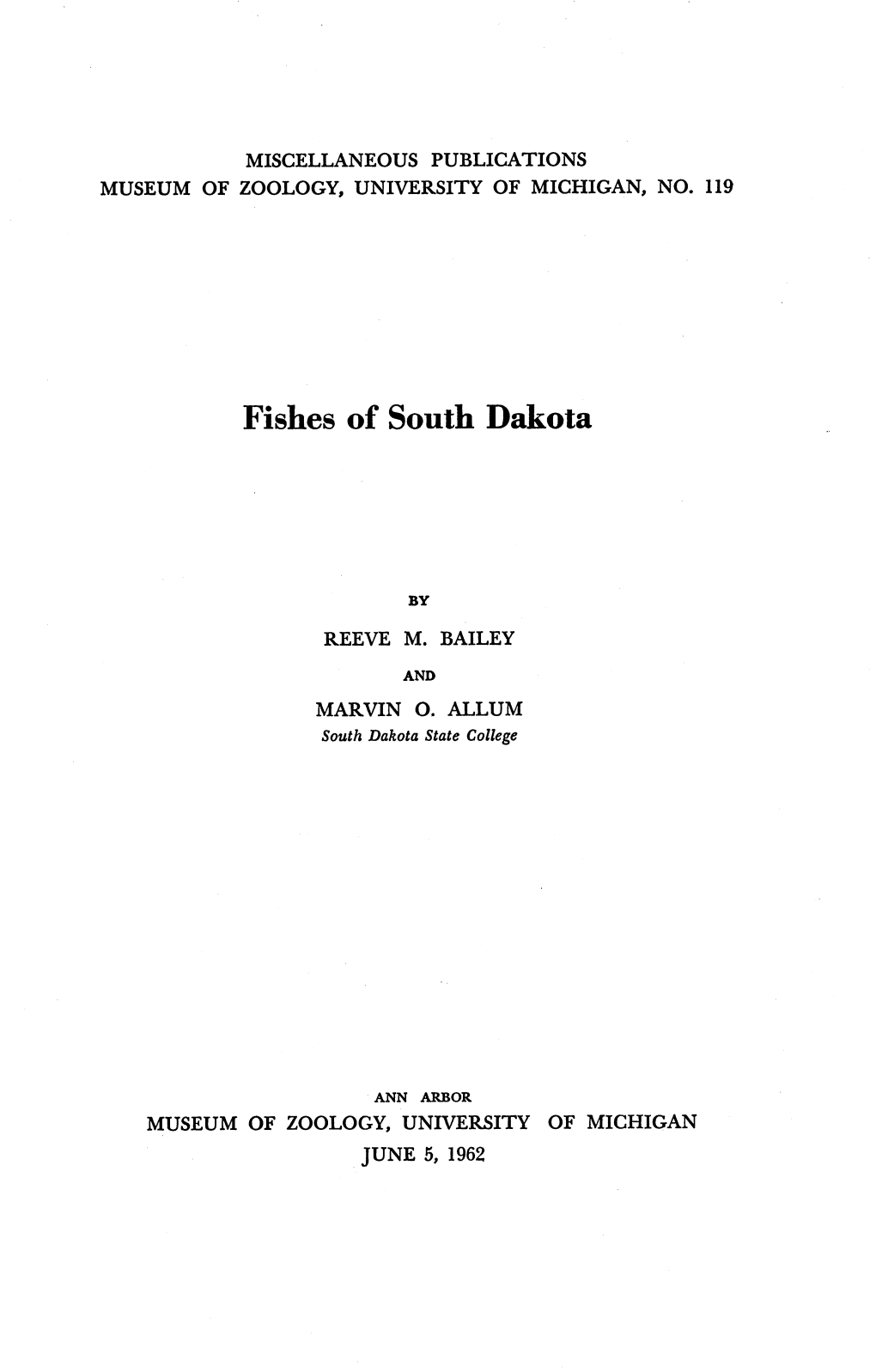 Fishes of South Dakota