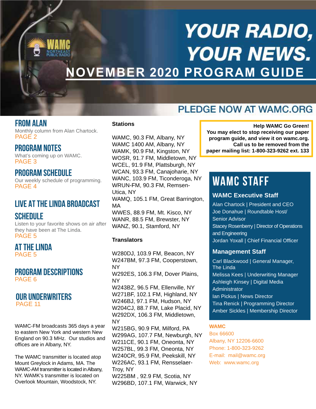 November 2020 Program Guide