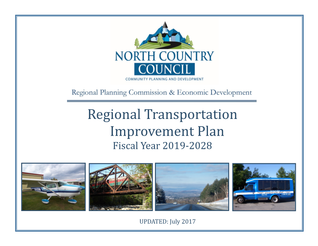 Regional Transportation Improvement Program 2019-2028