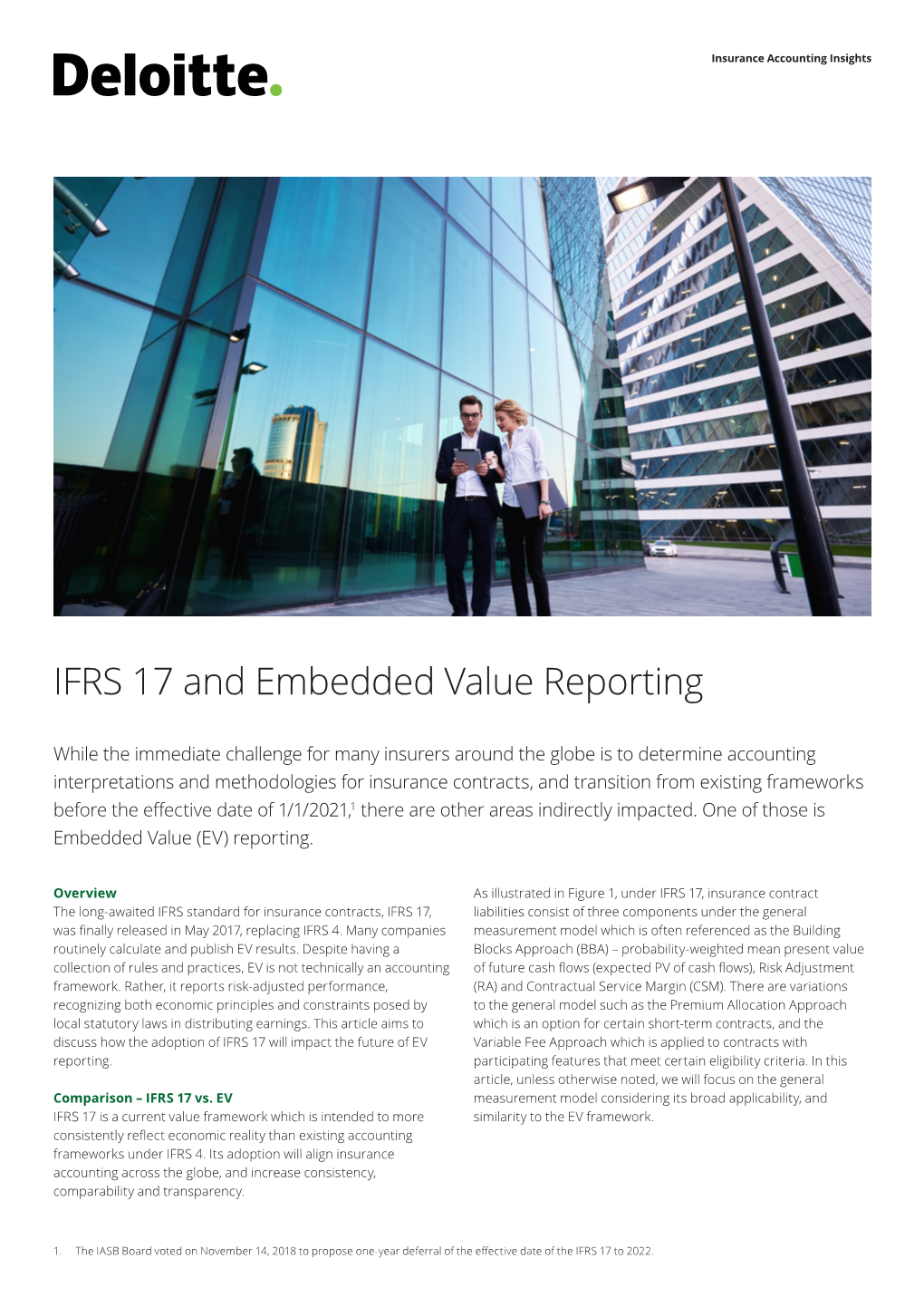 IFRS 17 and Embedded Value Reporting