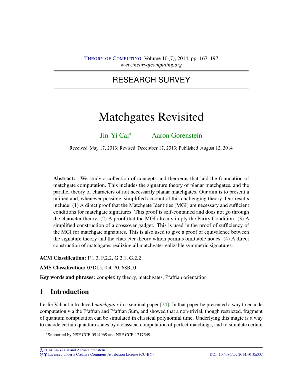 Matchgates Revisited