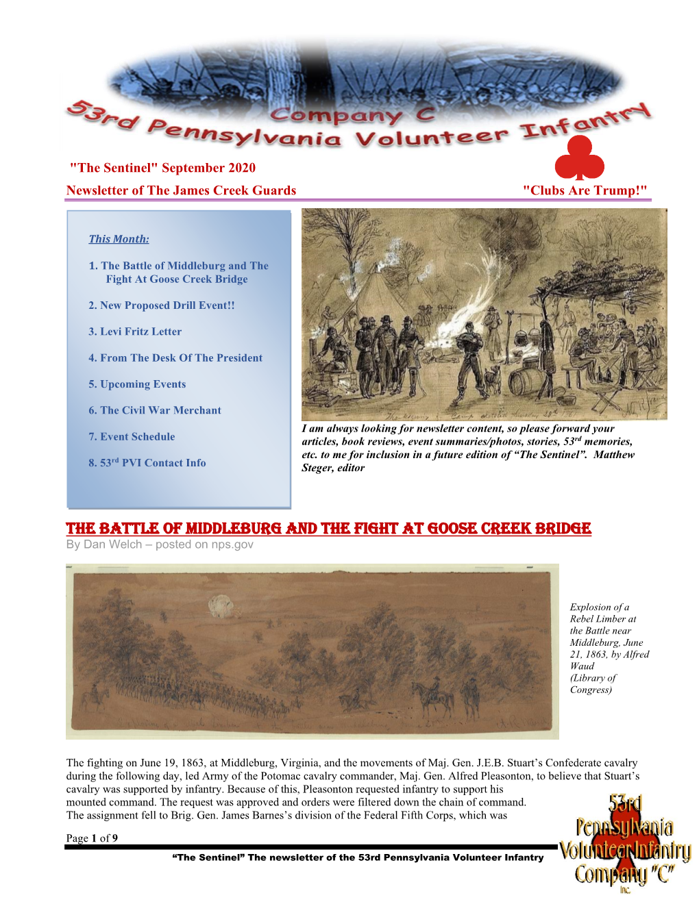The Battle of Middleburg and the Fight at Goose Creek Bridge