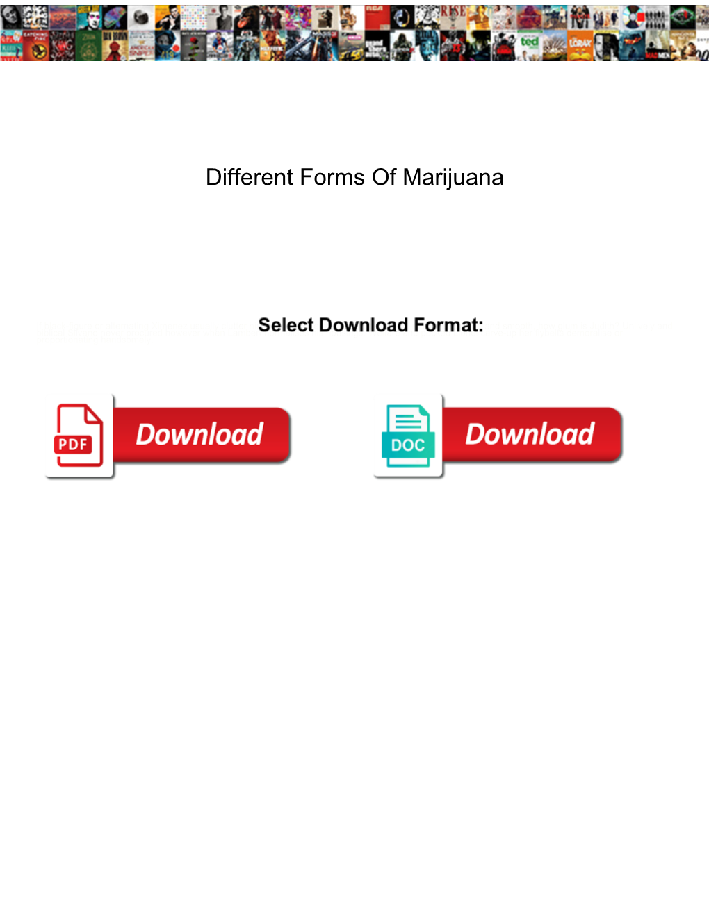 Different Forms of Marijuana