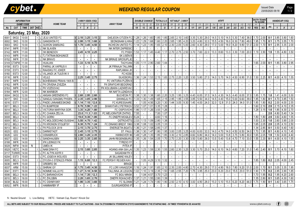 Weekend Regular Coupon 23/05/2020 09:18 1 / 2