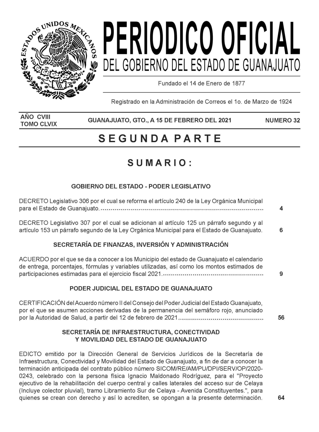 Periodico Oficial Del Gobierno Del Estado De Guanajuato