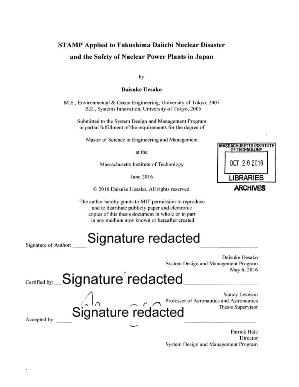 Signature Redacted