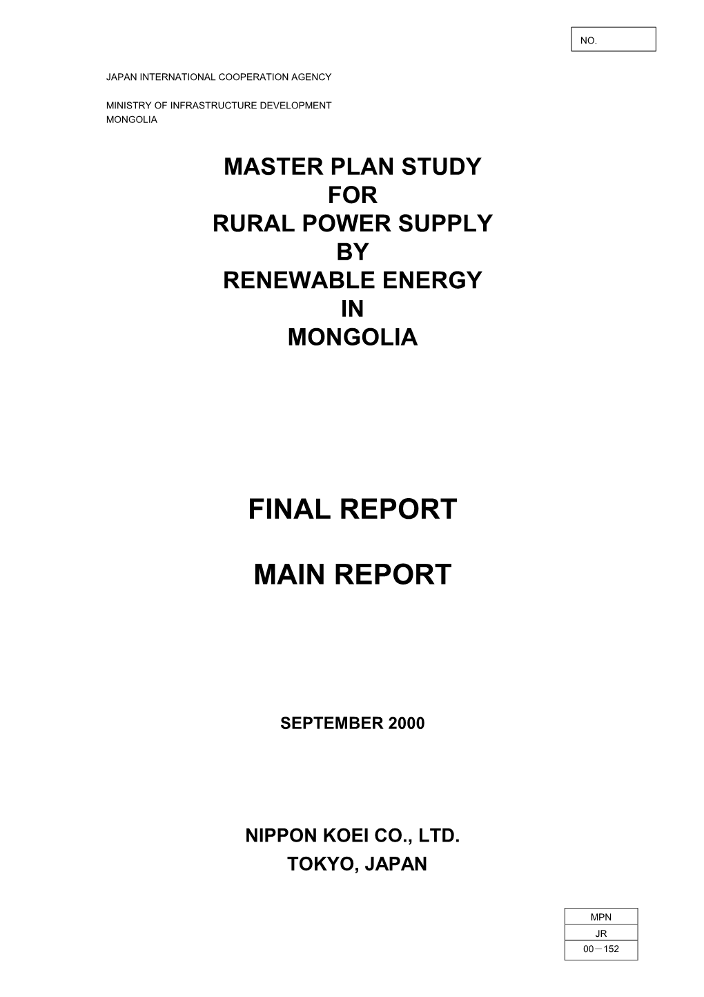 Final Report Main Report