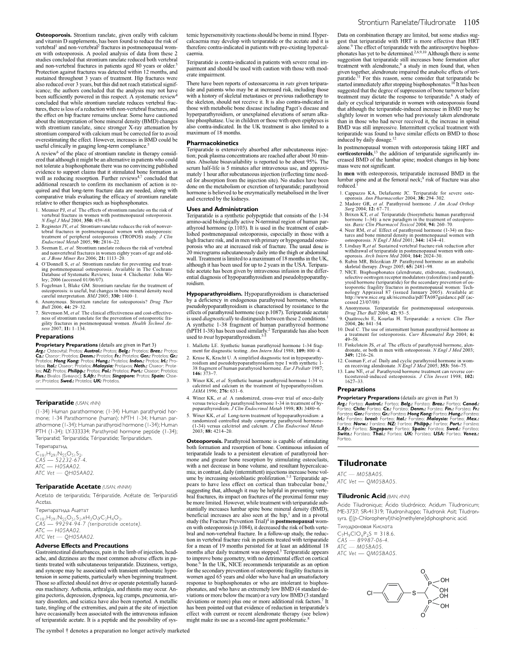 Tiludronate 1105 Osteoporosis