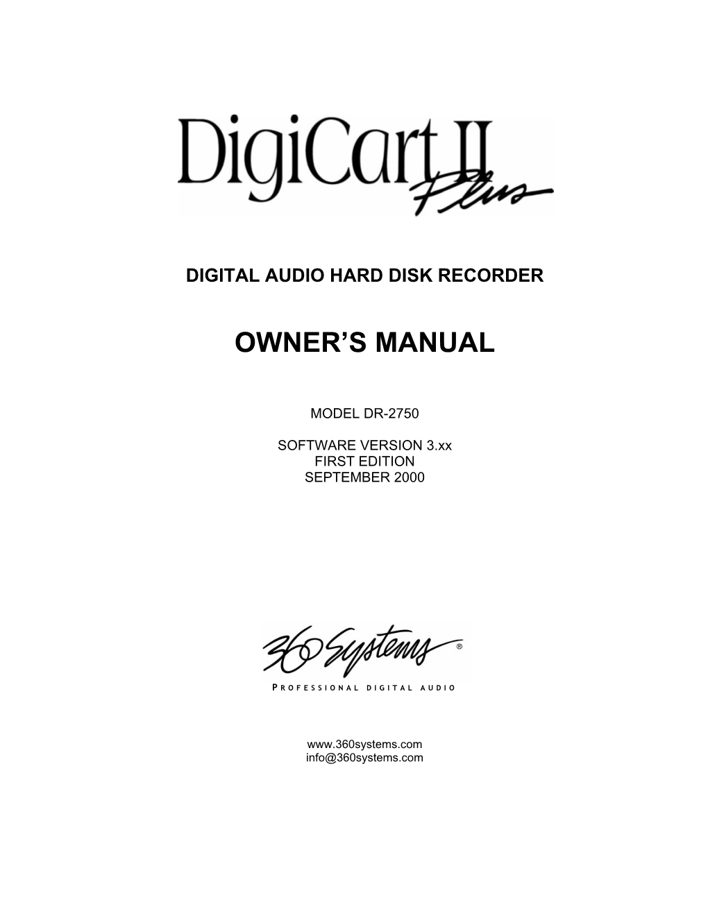 Owner's Manual Contents • I