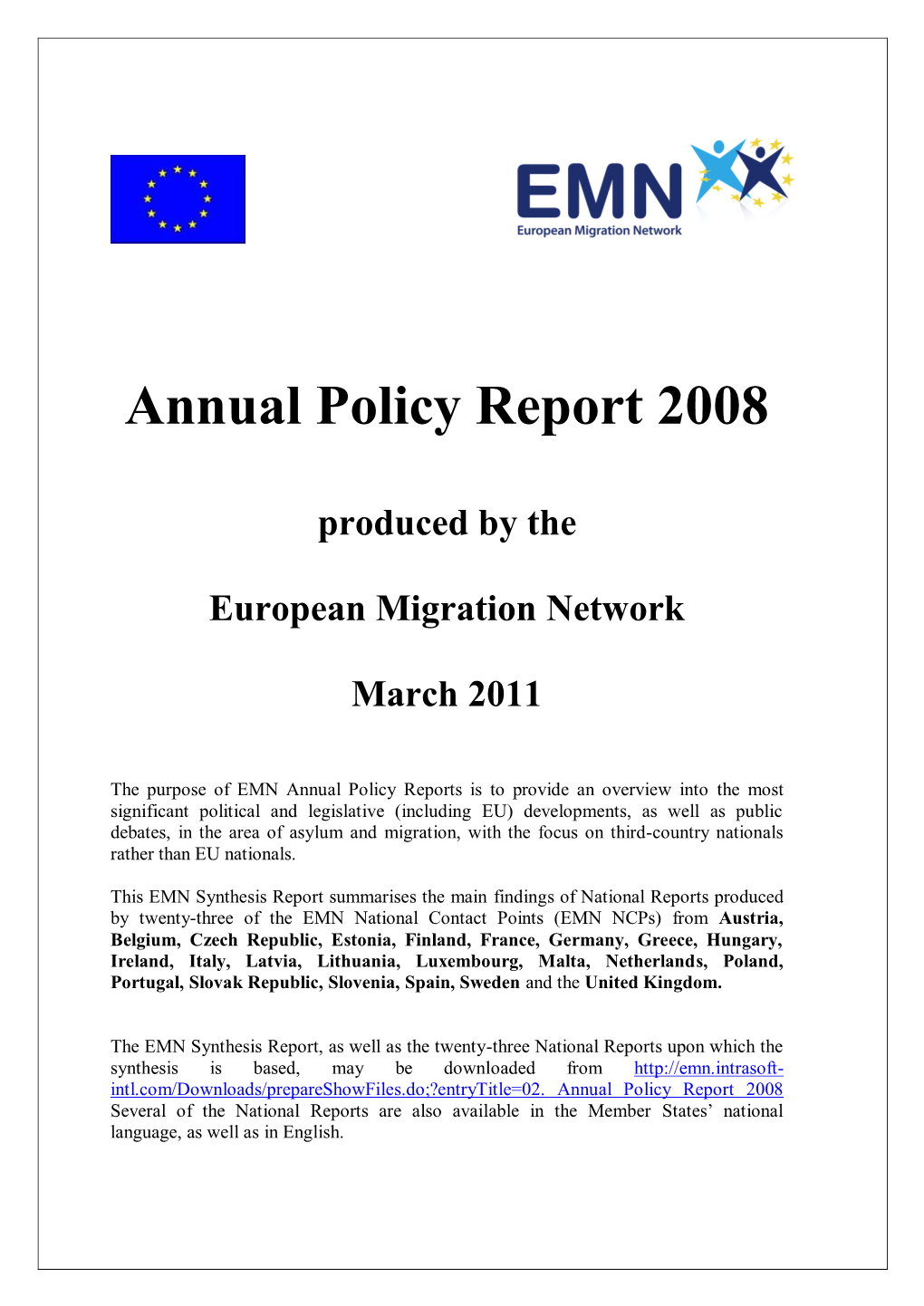 Annual Policy Report 2008