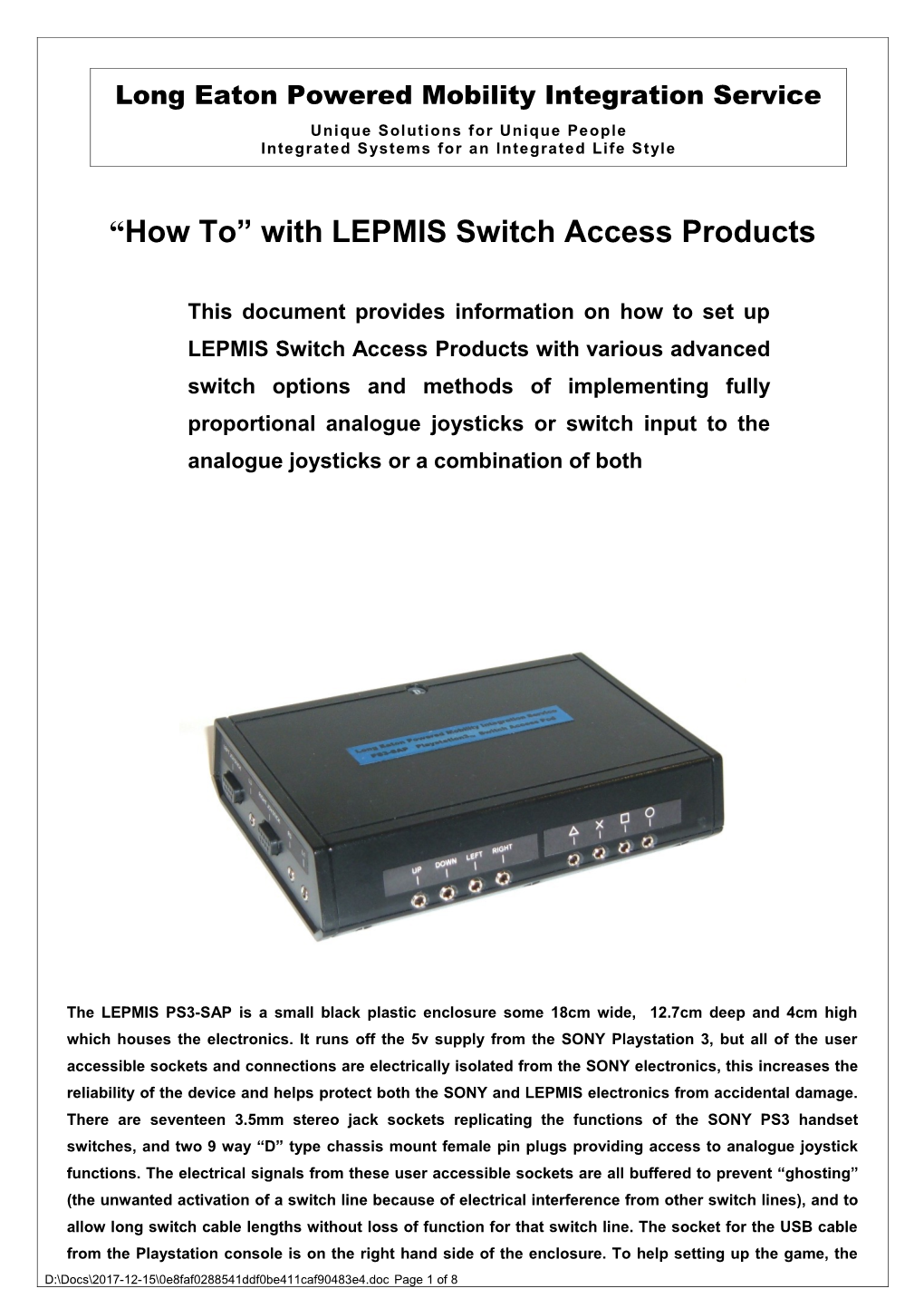 How to with LEPMIS Switch Access Products